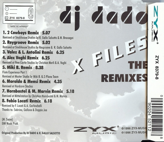 DJ Dado - X-Files (The Remixes) DJ Dado - X-Files (The Remixes)
