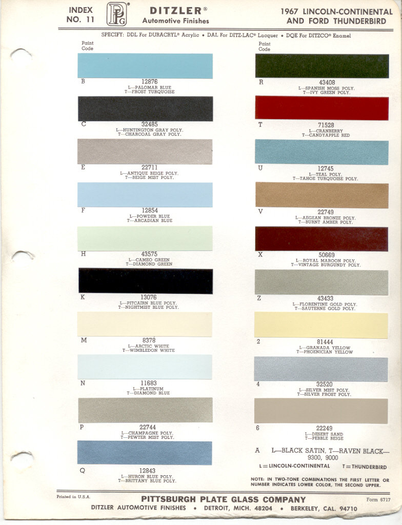 1967 Ford mustang paint codes #6
