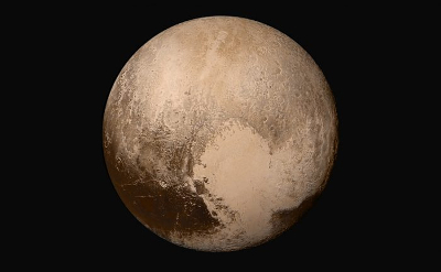 Image en vraies couleurs montrant le 'cœur' de Pluton