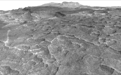 Dépressions festonnées sur Mars