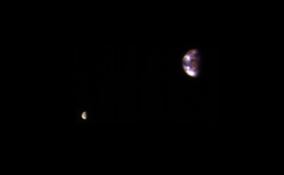 La Terre et la Lune vue depuis MRO