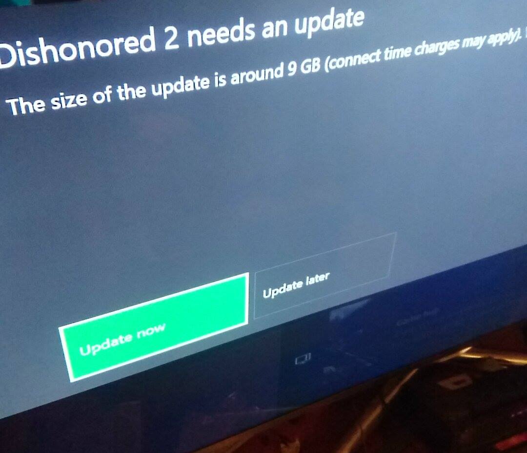 Dishonored 2 Xbox One Patch